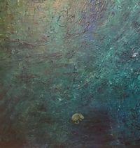 Title of the painting: Chameleon- Click to see in full screen